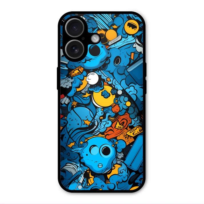 Cosmic Doodle Blast Metal Case Cover For iPhone - ShopOnCliQ