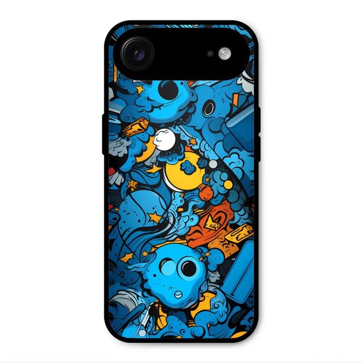 Cosmic Doodle Blast Metal Case Cover For iPhone - ShopOnCliQ