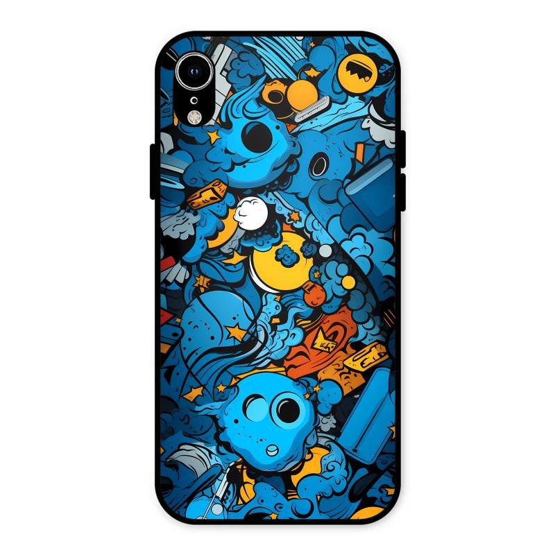 Cosmic Doodle Blast Metal Case Cover For iPhone - ShopOnCliQ