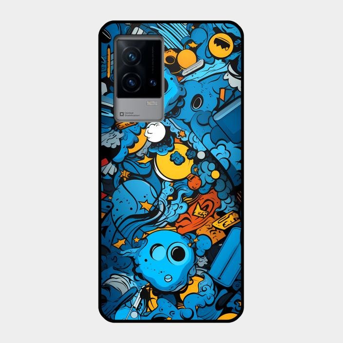 Cosmic Doodle Blast Metal Case Cover For iQOO - ShopOnCliQ