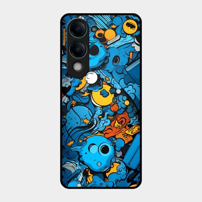 Cosmic Doodle Blast Metal Case Cover For iQOO - ShopOnCliQ
