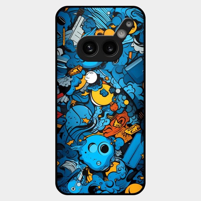 Cosmic Doodle Blast Metal Case Cover For Nothing - ShopOnCliQ