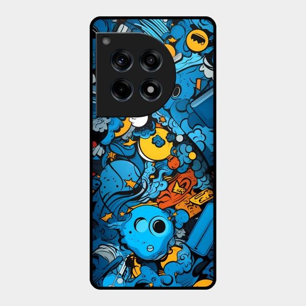 Cosmic Doodle Blast Metal Case Cover For Oneplus - ShopOnCliQ