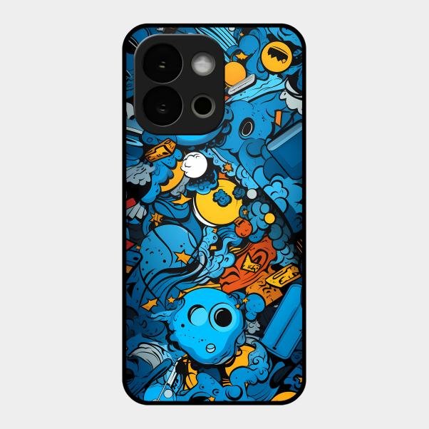 Cosmic Doodle Blast Metal Case Cover For Oneplus - ShopOnCliQ