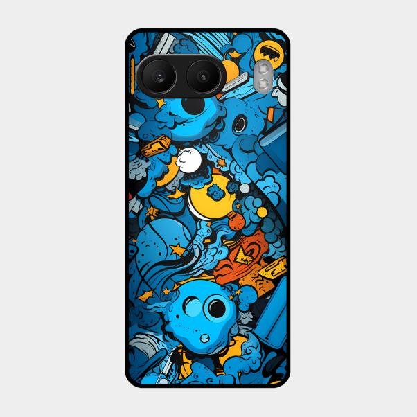 Cosmic Doodle Blast Metal Case Cover For Oneplus - ShopOnCliQ