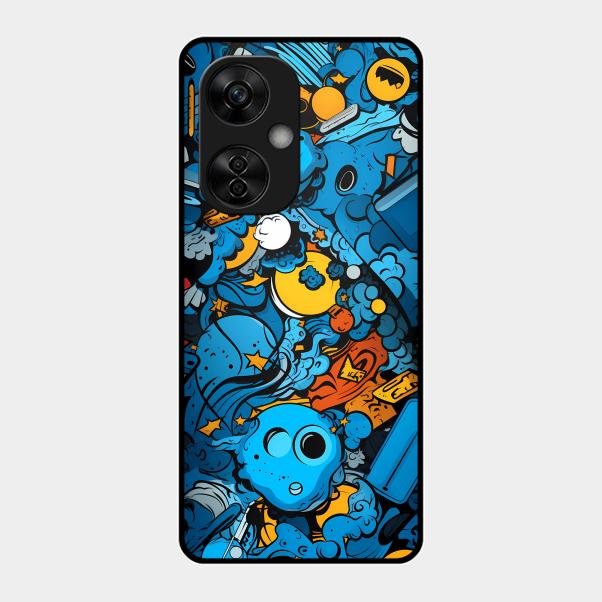 Cosmic Doodle Blast Metal Case Cover For Oneplus - ShopOnCliQ