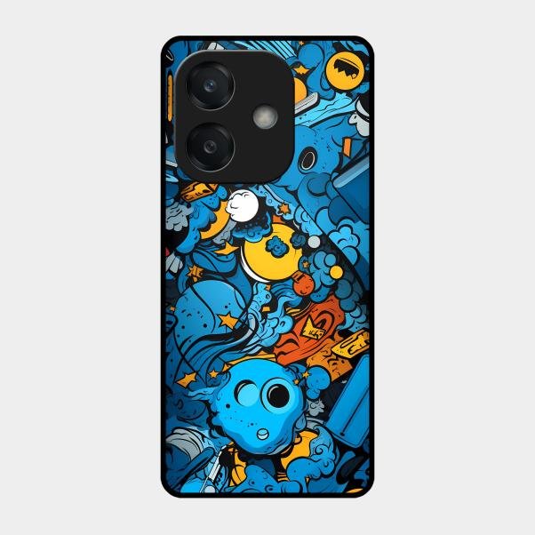Cosmic Doodle Blast Metal Case Cover For Oppo - ShopOnCliQ
