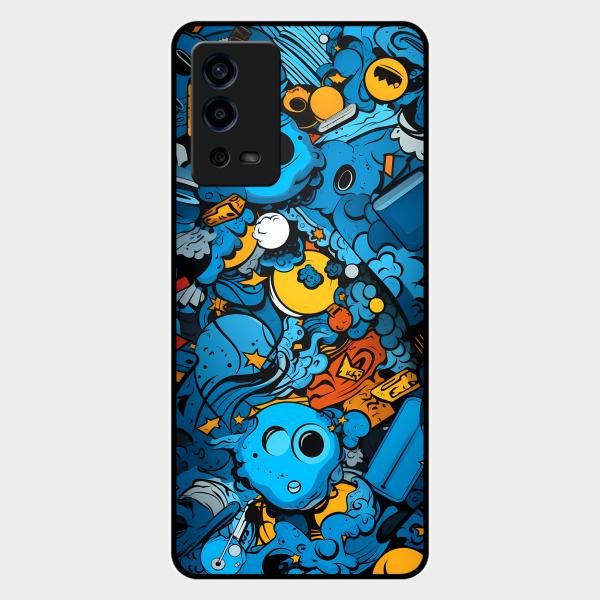 Cosmic Doodle Blast Metal Case Cover For Oppo - ShopOnCliQ