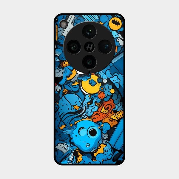 Cosmic Doodle Blast Metal Case Cover For Oppo - ShopOnCliQ