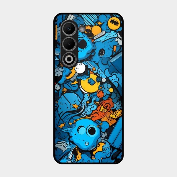 Cosmic Doodle Blast Metal Case Cover For Oppo - ShopOnCliQ