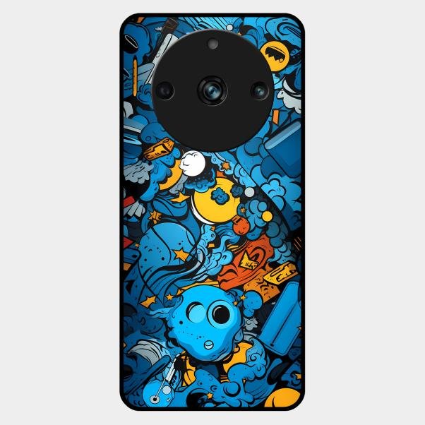 Cosmic Doodle Blast Metal Case Cover For Realme - ShopOnCliQ