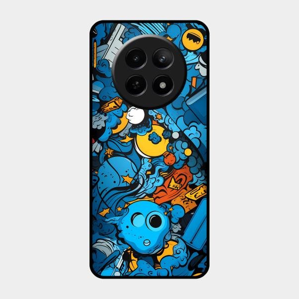 Cosmic Doodle Blast Metal Case Cover For Realme - ShopOnCliQ