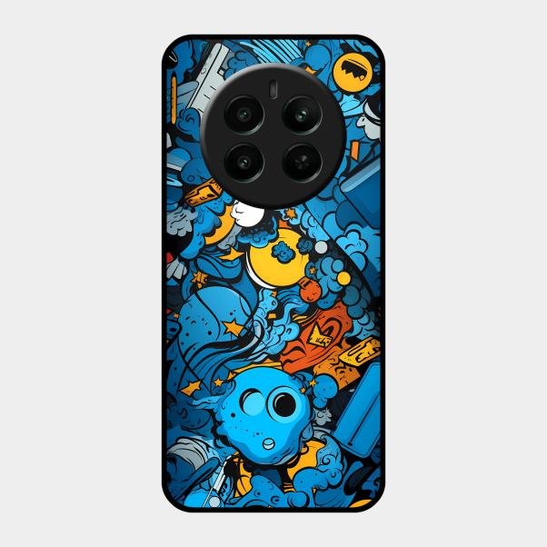Cosmic Doodle Blast Metal Case Cover For Realme - ShopOnCliQ