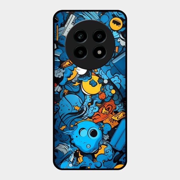 Cosmic Doodle Blast Metal Case Cover For Realme - ShopOnCliQ