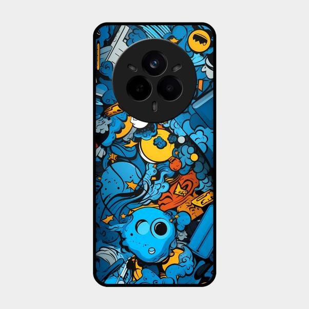 Cosmic Doodle Blast Metal Case Cover For Realme - ShopOnCliQ