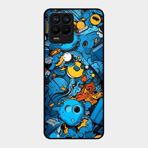 Cosmic Doodle Blast Metal Case Cover For Realme - ShopOnCliQ