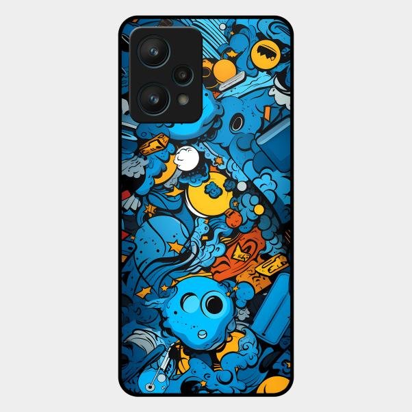 Cosmic Doodle Blast Metal Case Cover For Realme - ShopOnCliQ