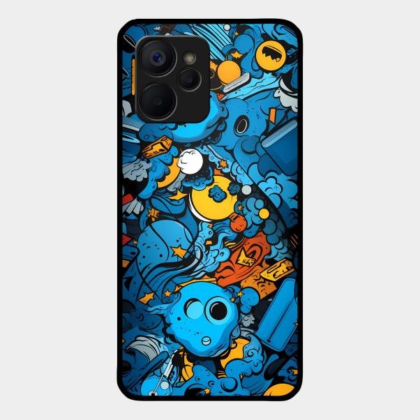 Cosmic Doodle Blast Metal Case Cover For Realme - ShopOnCliQ