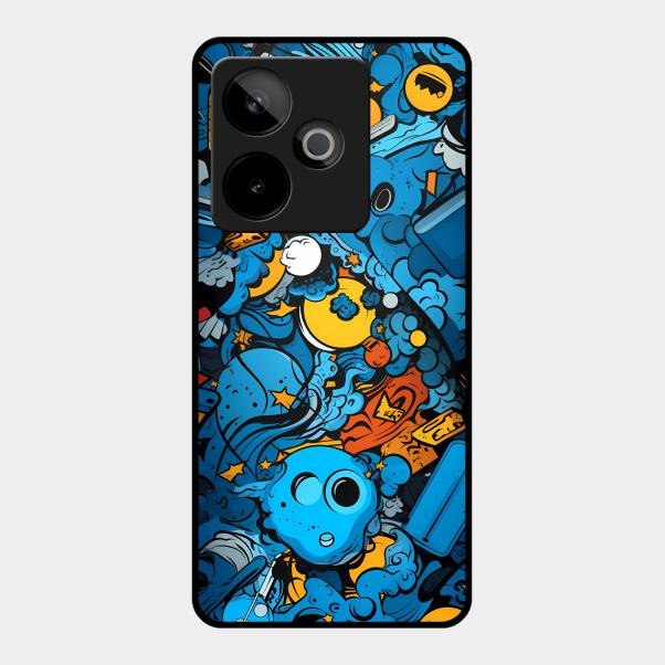 Cosmic Doodle Blast Metal Case Cover For Realme - ShopOnCliQ