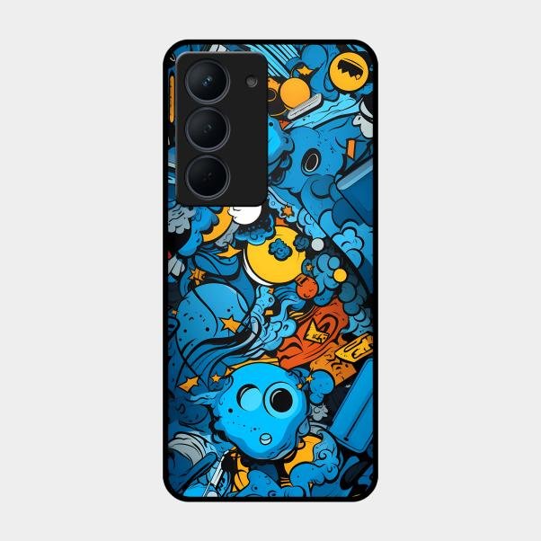 Cosmic Doodle Blast Metal Case Cover For Realme - ShopOnCliQ