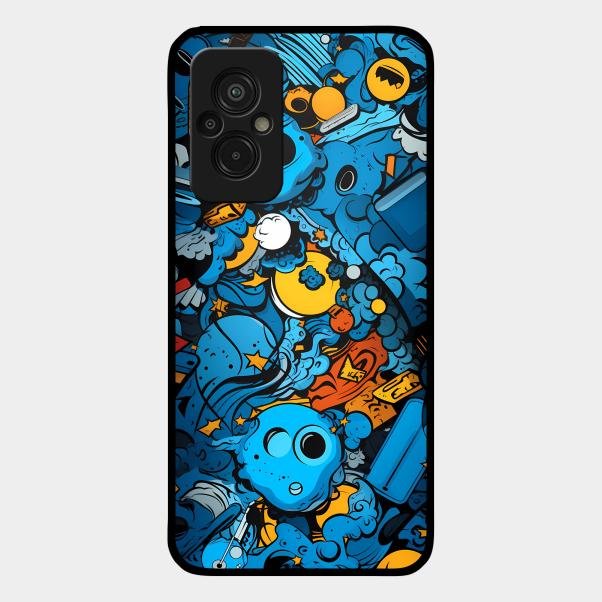 Cosmic Doodle Blast Metal Case Cover For Redmi - ShopOnCliQ