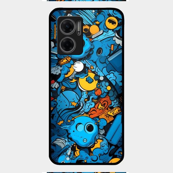 Cosmic Doodle Blast Metal Case Cover For Redmi - ShopOnCliQ