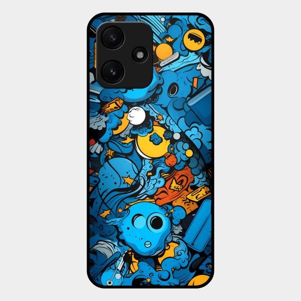 Cosmic Doodle Blast Metal Case Cover For Redmi - ShopOnCliQ