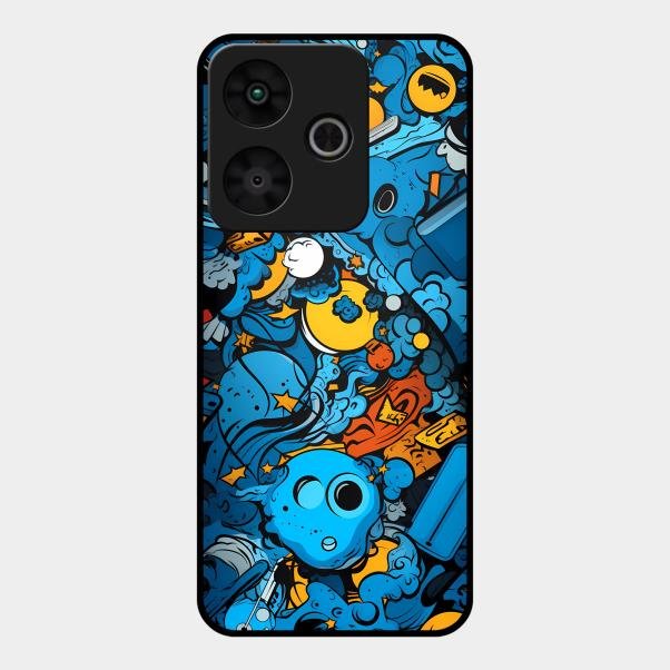 Cosmic Doodle Blast Metal Case Cover For Redmi - ShopOnCliQ