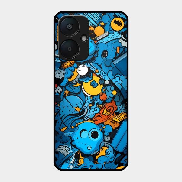 Cosmic Doodle Blast Metal Case Cover For Redmi - ShopOnCliQ