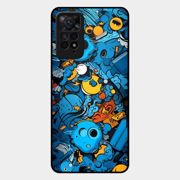 Cosmic Doodle Blast Metal Case Cover For Redmi - ShopOnCliQ
