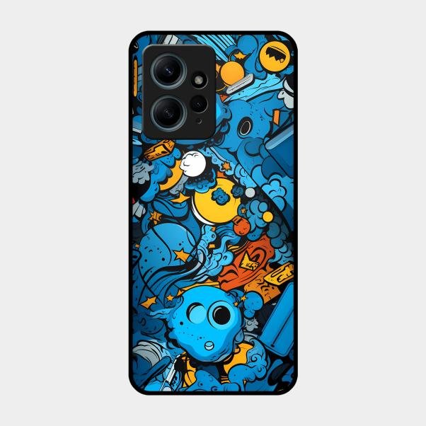 Cosmic Doodle Blast Metal Case Cover For Redmi - ShopOnCliQ