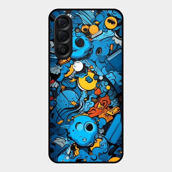 Cosmic Doodle Blast Metal Case Cover For Samsung - ShopOnCliQ