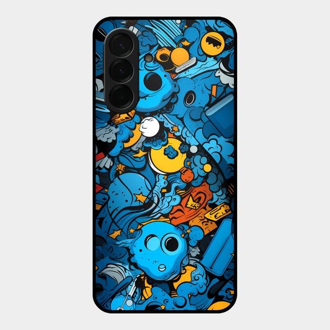 Cosmic Doodle Blast Metal Case Cover For Samsung - ShopOnCliQ