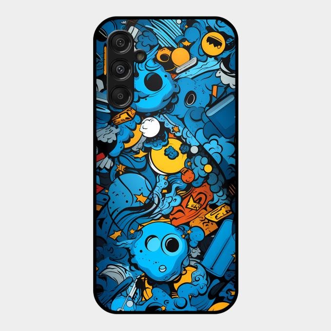 Cosmic Doodle Blast Metal Case Cover For Samsung - ShopOnCliQ