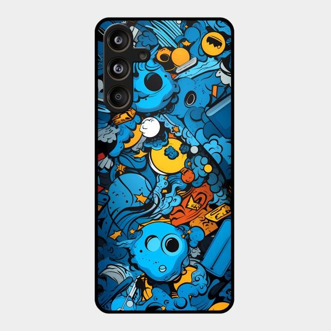 Cosmic Doodle Blast Metal Case Cover For Samsung - ShopOnCliQ