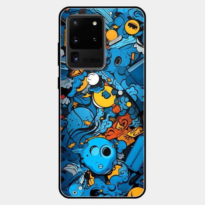 Cosmic Doodle Blast Metal Case Cover For Samsung - ShopOnCliQ