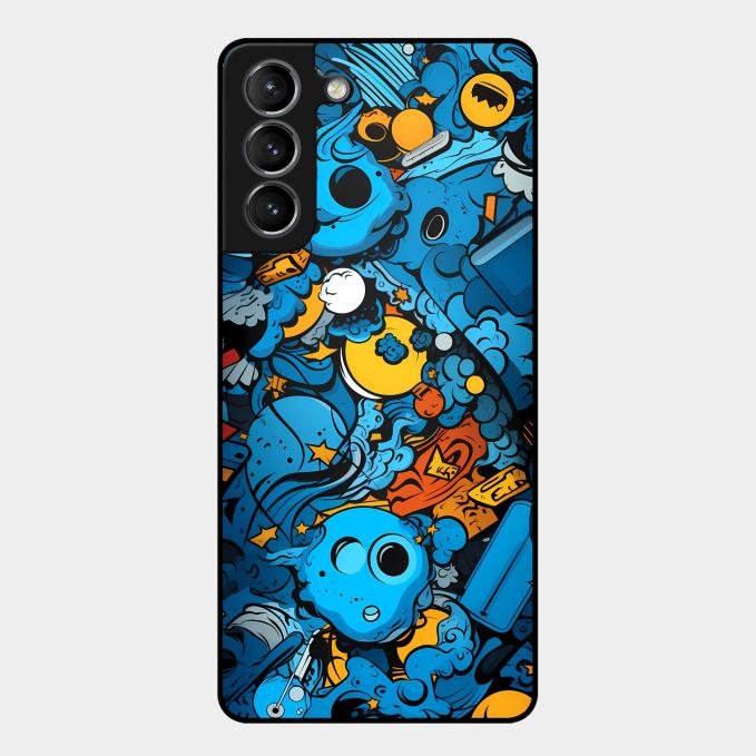 Cosmic Doodle Blast Metal Case Cover For Samsung - ShopOnCliQ