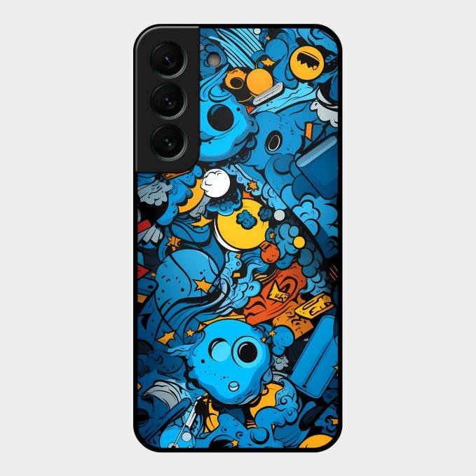 Cosmic Doodle Blast Metal Case Cover For Samsung - ShopOnCliQ