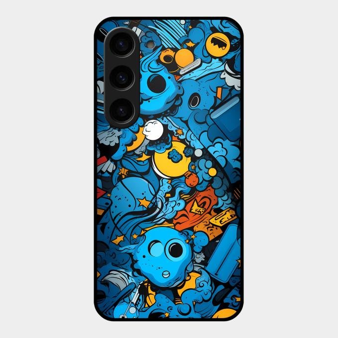 Cosmic Doodle Blast Metal Case Cover For Samsung - ShopOnCliQ