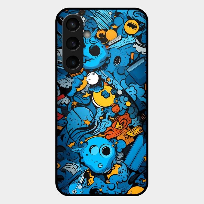 Cosmic Doodle Blast Metal Case Cover For Samsung - ShopOnCliQ