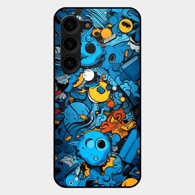 Cosmic Doodle Blast Metal Case Cover For Samsung - ShopOnCliQ