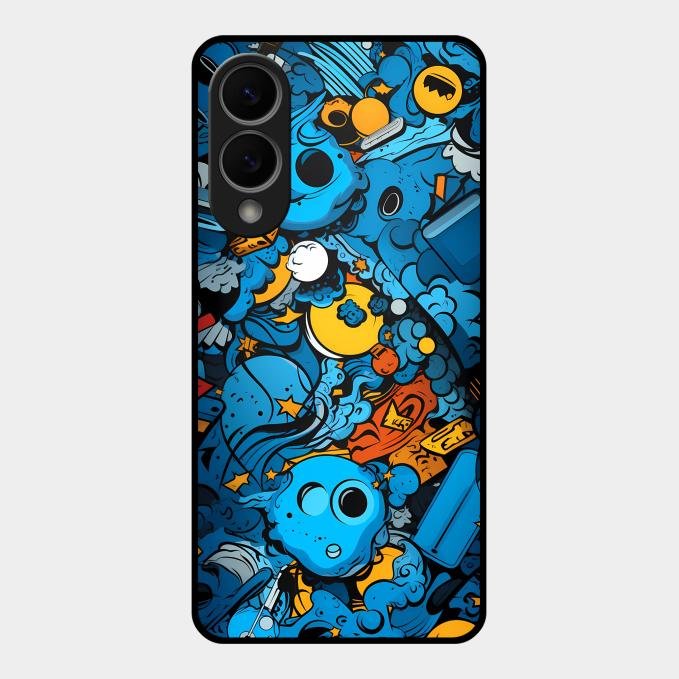 Cosmic Doodle Blast Metal Case Cover For Samsung - ShopOnCliQ