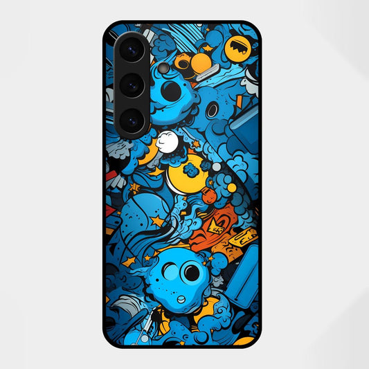 Cosmic Doodle Blast Metal Case Cover For Samsung - ShopOnCliQ