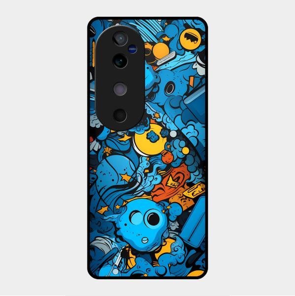 Cosmic Doodle Blast Metal Case Cover For Vivo - ShopOnCliQ