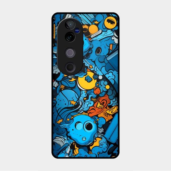Cosmic Doodle Blast Metal Case Cover For Vivo - ShopOnCliQ