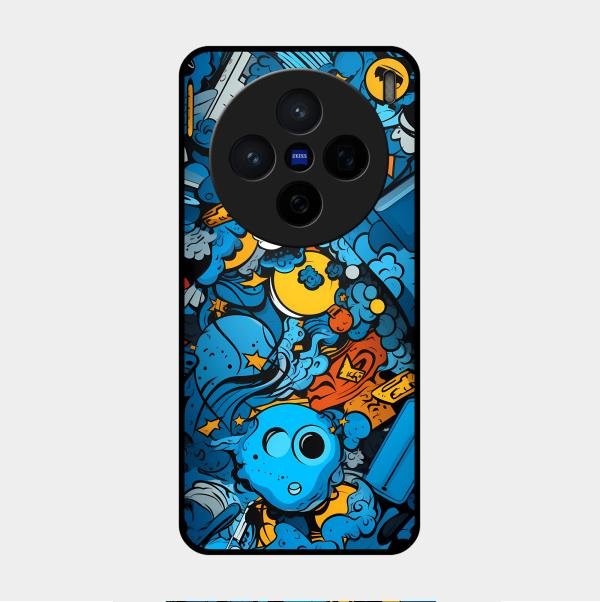 Cosmic Doodle Blast Metal Case Cover For Vivo - ShopOnCliQ