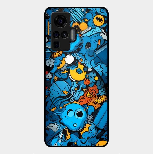 Cosmic Doodle Blast Metal Case Cover For Vivo - ShopOnCliQ