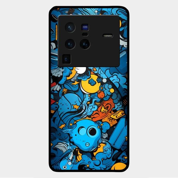 Cosmic Doodle Blast Metal Case Cover For Vivo - ShopOnCliQ