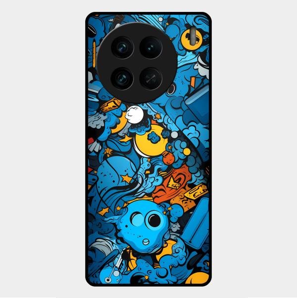 Cosmic Doodle Blast Metal Case Cover For Vivo - ShopOnCliQ