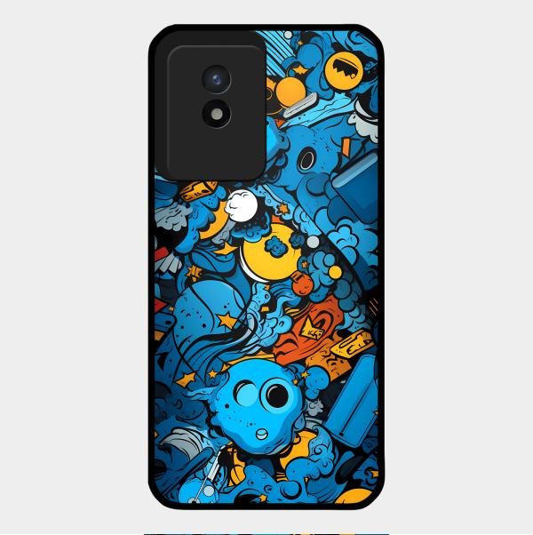 Cosmic Doodle Blast Metal Case Cover For Vivo - ShopOnCliQ